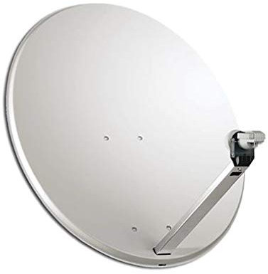 kit parabole grise en acier 80cm + convertisseur lnb universel
