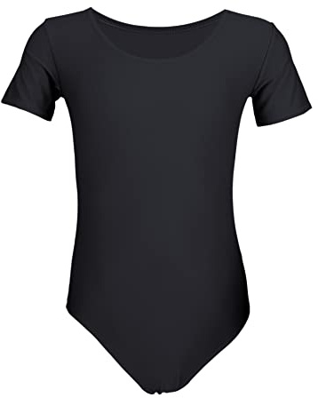 Aquarti Mädchen Gymnastikanzug Kurzarm Ballett Trikot