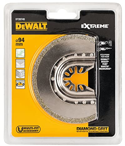 DEWALT Diamant Segmentsägeblatt 100 mm (für Multitools/Multifunktionswerkzeuge, vielseitige Anwendung, mit Multi-Fit Aufnahme für schnellen Zubehörwechsel) DT20745-QZ Mehrfarbig 94 mm