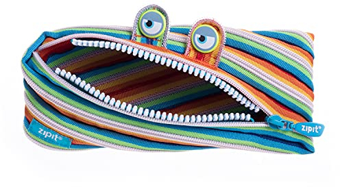 ZIPIT Monster Federmäppchen für Kinder | Großes Mäppchen für die Schule | Monster Etui für Jungen und Mädchen | Federmappe Bunt