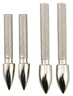 ZSHJG 24pcs Pfeilspitzen Jagdspitzen Jagdeinsatz Pfeilspitze Praxis Broadhead Edelstahl Tip Point Für ID 4,2mm Bogenpfeile Pfeilschaft (80grain)