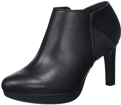 Clarks womens Ambyr Joy Pump, Black Leather, 9 Wide US