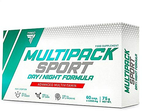Trec Nutrition MULTIPACK SPORT TAG/NACHT - Advanced Multivitamin & Multimineral | Nahrungsergänzungsmittel | Für Männer & Frauen (60 Kapseln)