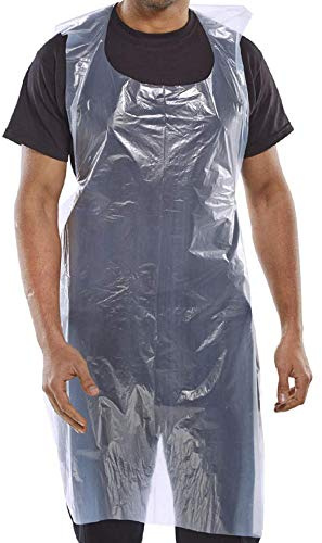 Gone Travelling Ryder Protect Einweg-Schürzen, Polyethylen, 69 x 138 cm, 20 Mikron, 17 g, Weiß, 100 Stück