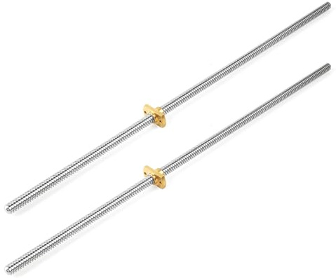 Redrex 365mm T8 Gewindespindel Rostfreier Stahl Gewindestange mit Messingmutter Z-Achsen-Upgrade-Kit für Ender 3 V2,Ender 3 V2 Neo, Ender 3 Pro,Ender 3,Ender 3 Neo,Voxelab 3D-Drucker