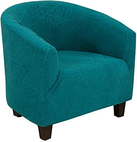 Bestenrose Sesselhusse Wasserdicht Sesselbezug Stretch Sesselschoner Elastisch Jacquard Sesselüberwurf mit Armlehnen Verdickte Sofahusse für Clubsessel Cafe Stretch Husse (1 Stück, Türkis)