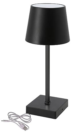 Spetebo LED Tischleuchte warm weiß wiederaufladbarer Akku - schwarz - Touch Leuchte Nachttischlampe Schreibtischlampe Deko Lampe