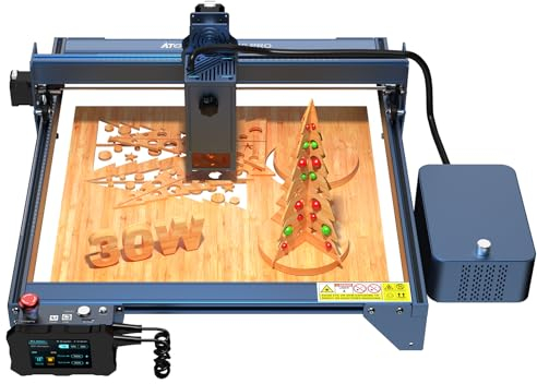 ATOMSTACK A30 Pro 160W Laser Graviermaschine Lasergravierer 33W Leistung Graviermaschine mit F30 Pro Air Assist Kit Unterstützt Metallschneiden, Holzplattengravur
