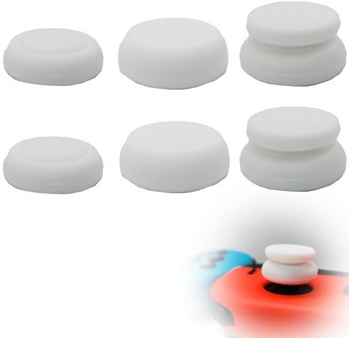 MatoSan® 6 tapas de joystick compatibles con Switch Grip Joy Con, accesorios Thumb Grips para Nintendo Switch, protección de tapas para el pulgar