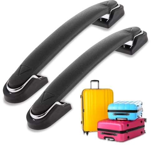 2 Stücke Koffergriff, Schwarz Ersatzgepäckgriff Zinklegierung Gepäckgriff Koffergriff Ersatz Reisekoffer Reparatur Zubehör für Koffer Box, Gepäckkoffer, Gitarrentasche