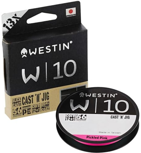 Westin W10 CAST 'N' JIG 13 Braid Pickled Pink - 110m Angelschnur, Durchmesser/Tragkraft:0.148mm / 9.0kg