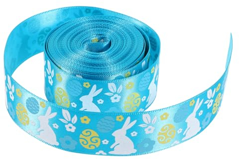 DIKACA Schleife 1 Rolle Osterband -bastelband Osterbänder Selber Machen Ostern-dekorationsband Osterdruckband Ostern-DIY-Band Band Für Die Osterdekoration Dekorationen Krawatte Polyester