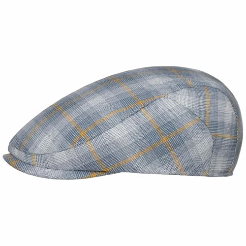 Lipodo Karo Flatcap Mehrfarbige Schiebermütze Größenverstellbar Leinen-Baumwollmischung Damen Herren Frühjahr/Sommer