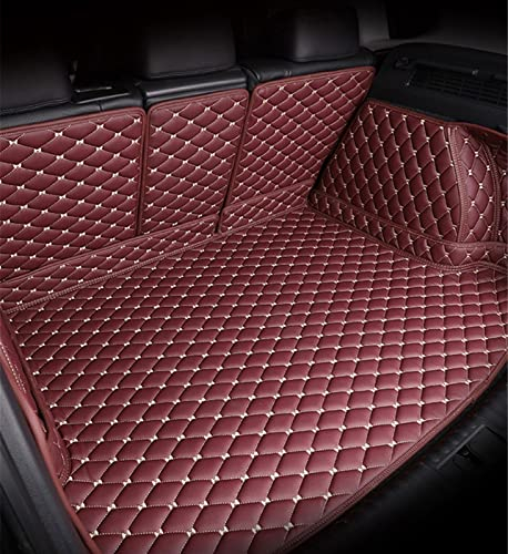 Custom Full Set Kofferraummatte Passend Für VW Für Golf 6 7 8. 2009–21 Kofferraumwanne Cargo Teppich Pad (Color : WEINROT)
