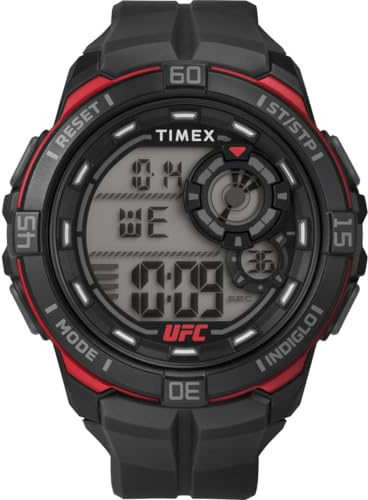 Timex Herren Digital Quarz Armbanduhr mit einem Silikonarmband UFC Rush