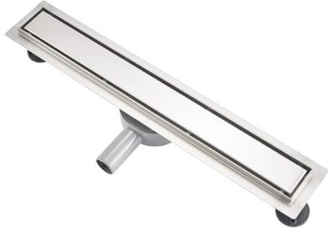 GY Bath Duschrinne 90cm, 2 in 1 Edelstahl Bodenablauf Befliesbar,360°Siphon mit Geruchsstop, Haarsieb - Duschablauf Komplettset
