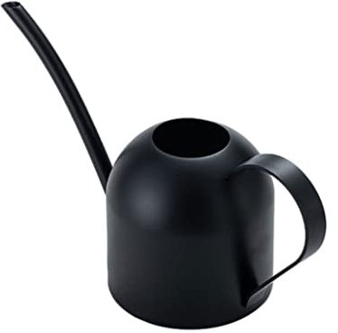 CHFYIJYHM Regadera con Boquilla Larga negra, regadera pequeña, Tetera de riego de acero Inoxidable for jardinería de Metal Retro for Plantas de casa