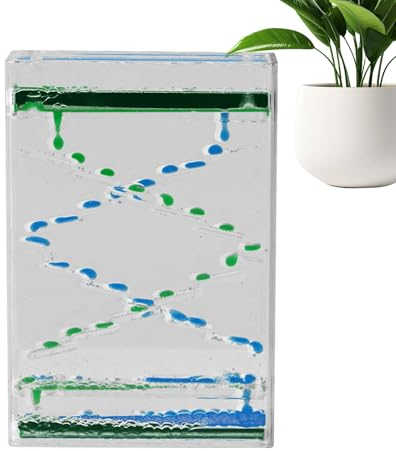 Hobngmuc Sablier Liquide, Jouets à Mouvement Liquide, Sablier à l’Huile Acrylique, Jouets sensoriels liquides pour et Adultes, Jouets apaisants, minuteries d'eau pour décorations de Bureau