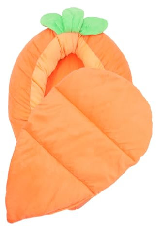 HANABASS Kaninchen Schlafnest Karottenform Kleintier Ruhematte Haustierbett Weiches Nest Für Kaninchen Katzen Zuhause Wohnzimmer Haustiere