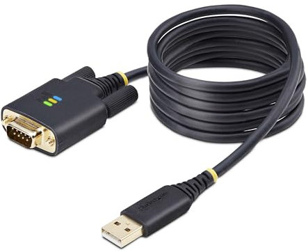 StarTech.com Cable Adaptador USB a Serie de Módem Nulo de 2m - FTDI RS232 - Tornillos DB9 Intercambiables - Win/Mac/Linux
