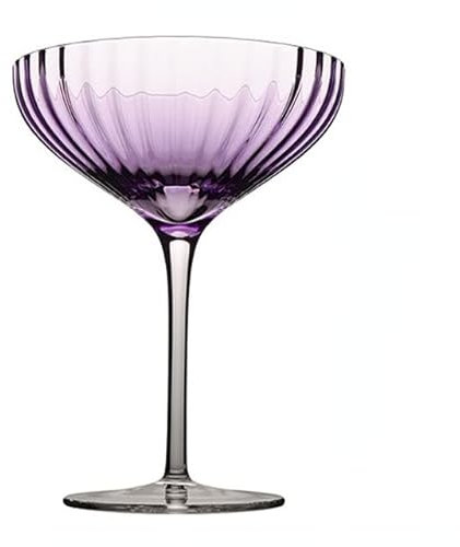 KWMAEEUID Bicchiere da Vino in Vetro 185-200 ml Calice retrò Viola Romantico Cocktail Champagne Dessert Bicchiere da Vino in Cristallo Regalo (C 200ml 201)