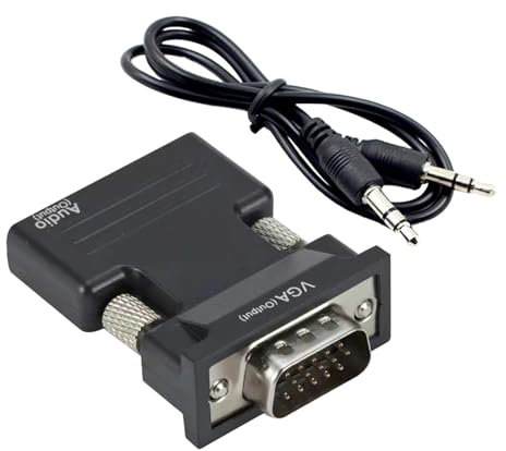 BommFu Female To VGA Male Adapter, Male To USB Female Adapter VGA Converter, Monitor Adapter, USB To VGA Converter For Amplifiers, Desktop, HDTV, Speakers, Projector