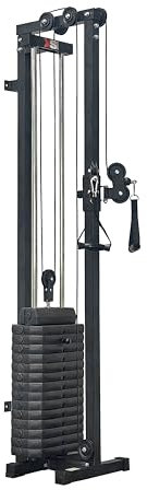 XS Sports Cable Pulley Crossover Machine XL - Home Gym Adjustable Dual Pulley wall mounted system with 90kg weight plate stack , Functional Trainer