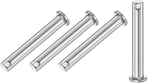 M METERXITY 4 Stück Einloch Klauenstifte M8 x 60mm 304 Edelstahl Flachkopf | Für mechanische Verbindungen/Fixierte Teile, Verbindungsscharnierstift Wiederverwendbar, Klauenstifte