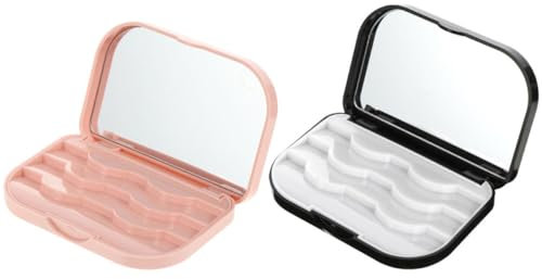 TOVINANNA 2pezzi Scatola Per Ciglia Multi-slot Contenitore Per Ciglia Finte Portatile Realizzata in Resistente e Riutilizzabile Facile Da Aprire e Chiudere Adatta Per Donne e Ragazze