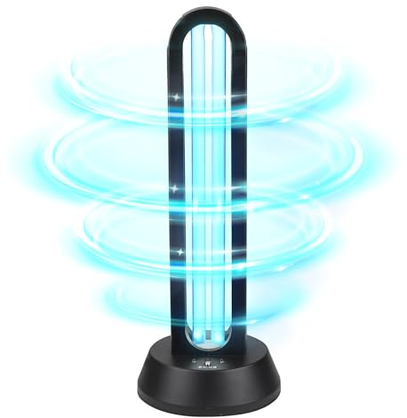 ZKX 65W UVC Keimtötende Lampe Fernbedienung Timer Tischlampe uv lampe Desinfektion Sterilisator AntiRate 99% Töten Entferner Schimmel Staub Milben Keime