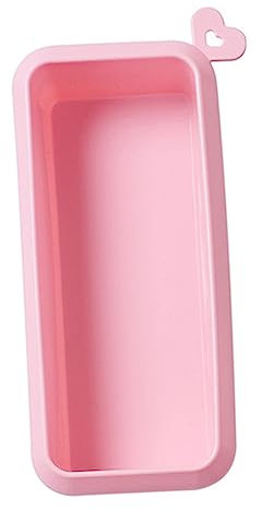KOCKSHION Molde Rectangular de Silicona para Pasteles y Pan, Rosa