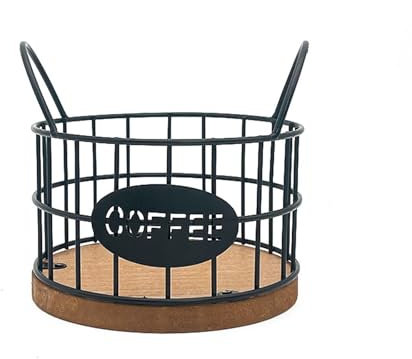 SLXLYH Porta cialde da caffè a forma di tazza per bancone elegante cestino portaoggetti