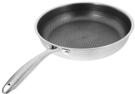 LIFKOME Padella in Acciaio Inox a Nido D'ape per Uova e Pesce