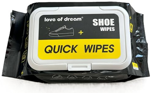 Trainer Wipes & Shoe Cleaning Wipes – Heavy Duty Sneaker Cleaner for Everyday Use | Removes Dirt & Mud for Leather, Canvas & Synthetic | Love of Dream