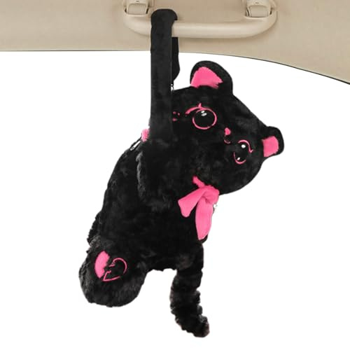 Portapañuelos para Coche Organizadora con Diseño De Gato para Automóvil