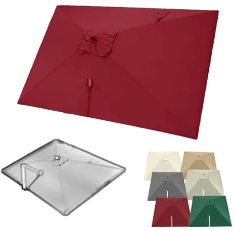 KPEGAXS 400x300cm Toldo De Repuesto para Sombrilla De Jardín Cubierta De Repuesto para Sombrilla Voladizo Toldo De Parasol Excentrico Protección UV(Burgundy,4x3m (13x10ft))