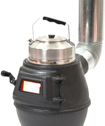Mini Estufa de leña de Hierro Fundido, Estufa portátil para Carpa, Estufas de Camping, calefacción y Cocina para Interiores y Exteriores, Carpas, refugios de Camping, leña/carbón,
