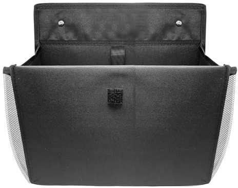 ZHIYUQL® Hängeorganizer Camping mit Klebehaken, 34 x 29 x 14cm Ohne Bohren Selbstklebend mit Faltbarer Hängeaufbewahrung Schuhorganizer für Schlafzimmer, Büro, Nachttisch, wohnmobil (Schwarz 1 Stück)