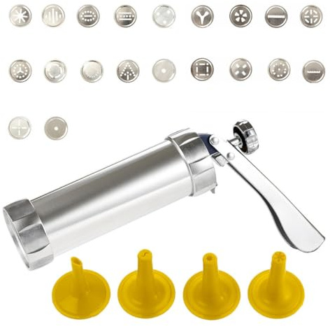 QUXVUIS Langlebiges Kekspressen Set. Kekse mit Leichtigkeit und Präzision mit dem kompletten Kit für die Keksherstellung aus Aluminiumlegierung