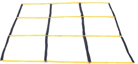 Geavonyg Reinforced Nylon Sports Training Ladder for Drills, Multi-Grid Coordination Balance Exercise Tool for Athletes Adjusted Speed Training Ladder