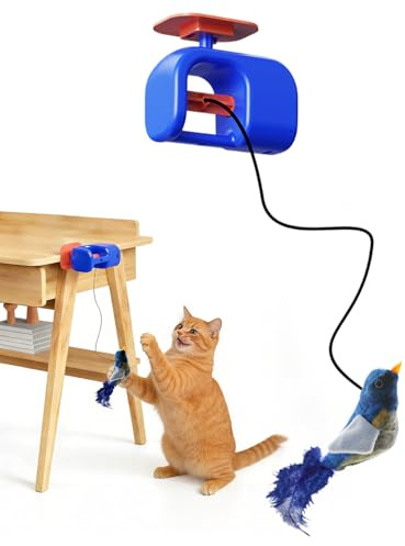 Juguete Electrónico para Gatos Accesorios para aves recargables | Juguetes para Gatitos y Gatos Adultos Aburridos de Interior Estimulación en casa y del aburrimiento para gatos