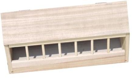 AUYXSSZ Futtertrog aus Holz, Vogelfutterschale – praktisch und Für funktional zugleich, ideal für den Garten. Auch als Vogelfutterbehälter, Hühnerfutterspender oder
