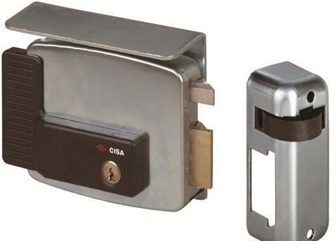 Serratura Elettrica da Applicare Cisa Art. 11721 Misura 80 mm Verso Dx Con Tetto