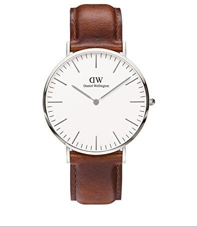 Daniel Wellington Classic St Mawes, Braune/Silber Uhr, 40mm, Leder, für Herren