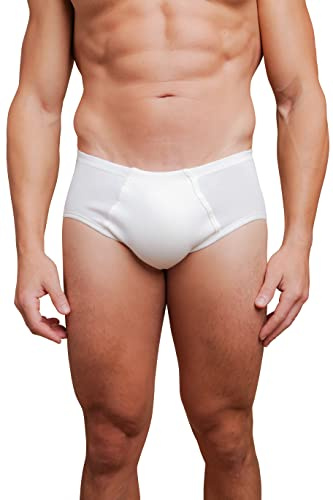 Cottonique Men's Hipster Brief (Large) Ivory