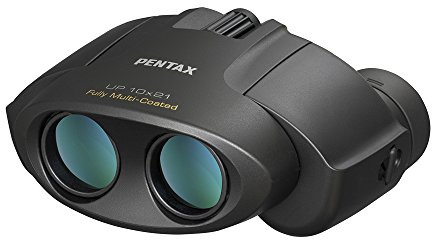 PENTAX 61804 Fernglas, UP 10 x 21, schwarz, klein, leicht, vollständig mehrfach beschichtet, ausgestattet mit Premium-Prismen Bak4 (10x), Festival, Konzerte, Sport beobachten, 1 Jahr
