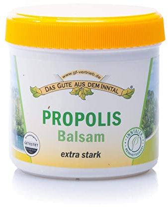 Inntaler Propolis Balsam extra stark (200ml) | Schutz für empfindliche Haut | Fördert die Regeneration | Lindert Juckreiz und Spannungsgefühl | enthällt wertvolle Öle I Made in Germany