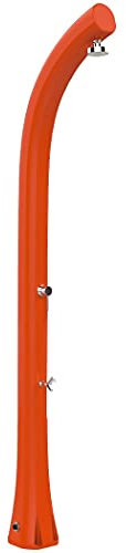 Doccia Solare da Esterno Giardino 24L Miscelatore e Lavapiedi Arkema Jolly Plus Arancio
