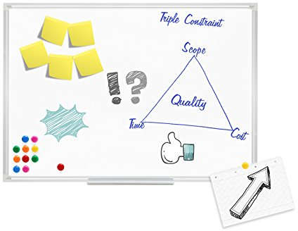 Whiteboard Magnettafel 60x90cm Mit Stiftablage und 12 Magnete Magnetpinnwand Präsentationstafel