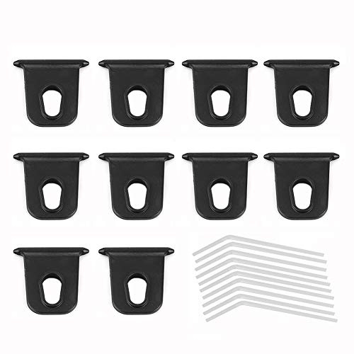 Kuuleyn RV Markisenhaken, 10 Stück Schwarz 5 mm Tragbare Markisenhaken Aufhänger Organizer Rack für RV Wohnmobil Camper